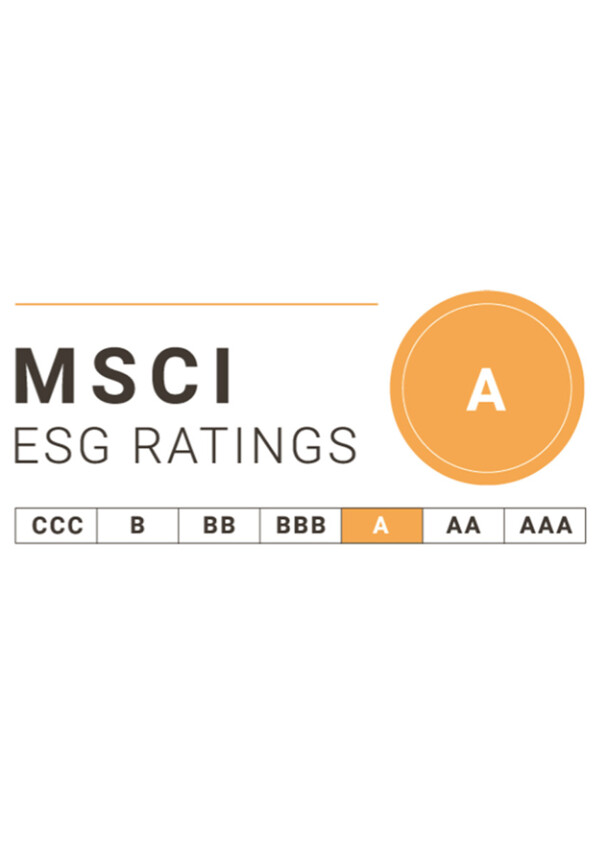 <em>MSCI: </em><strong>"A"</strong> on a scale from AAA–CCC (2025)